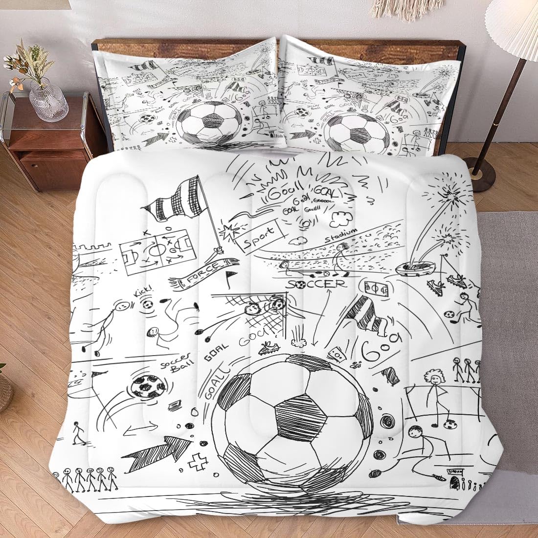 WeCozy Full Size Comforter Set with 2 Pillowcases