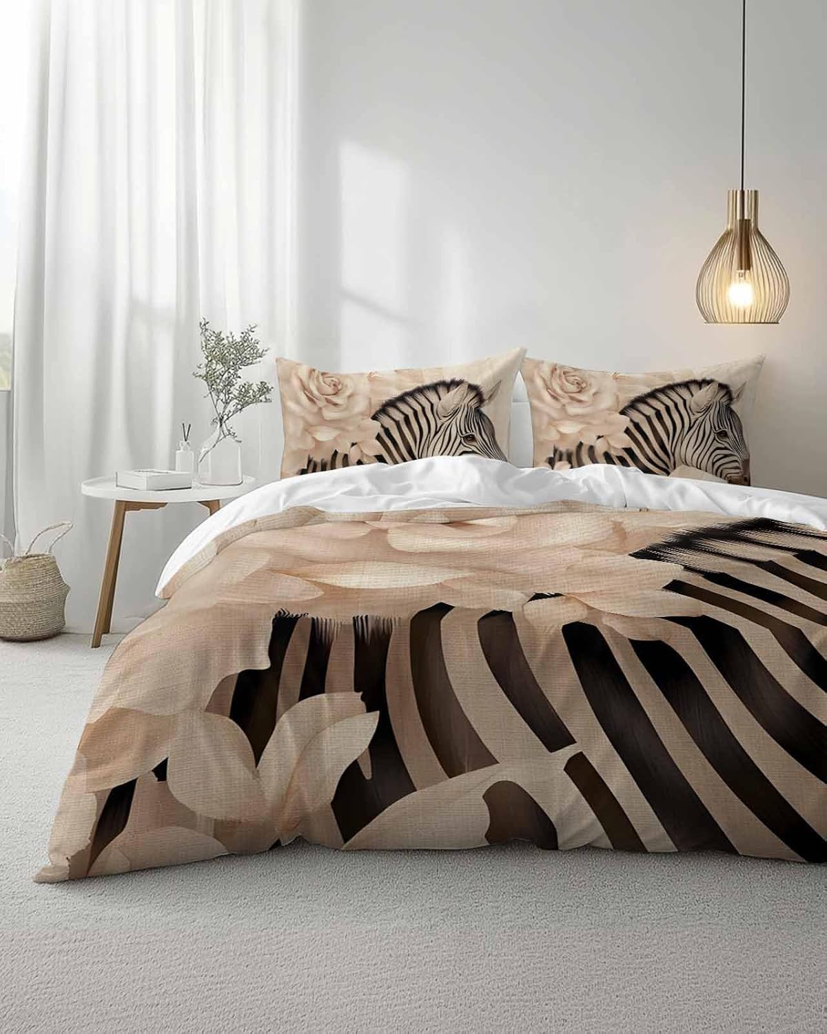 ZOE GARDEN Queen Duvet Cover Set with Pillowcases 1
