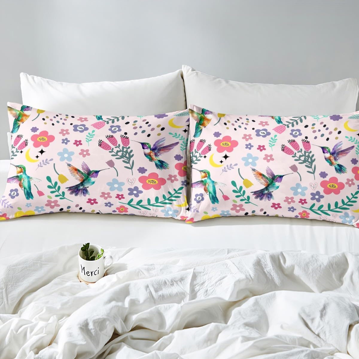 Erosebridal Hummingbird Sheet Set Queen Size