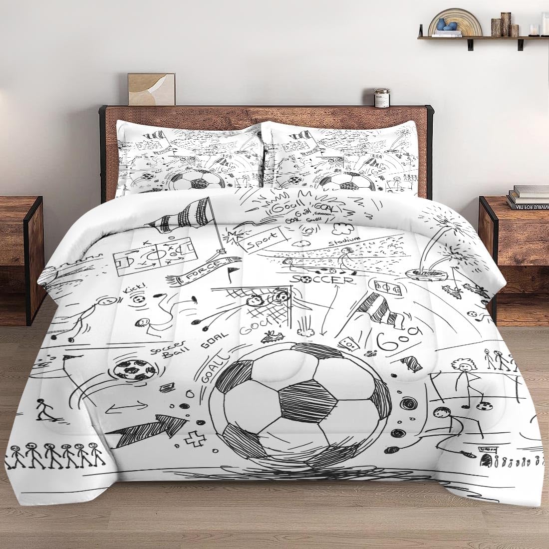 WeCozy Full Size Comforter Set with 2 Pillowcases