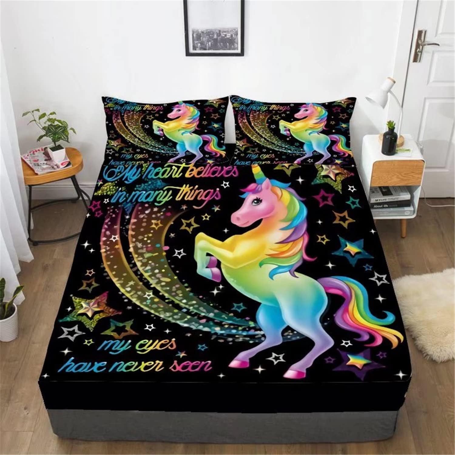 Zillons DXH Unicorn Bedding Set Queen Size