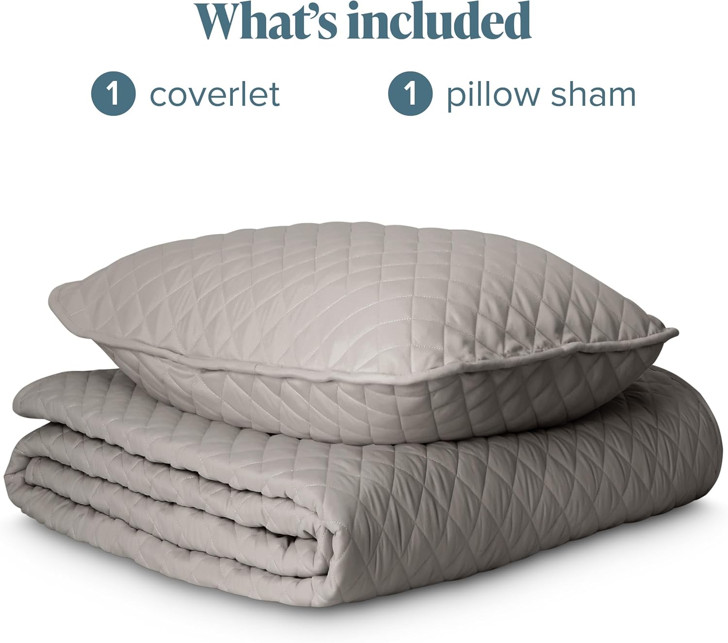 Bare Home Coverlet Set - TwinTwin XL Light Grey