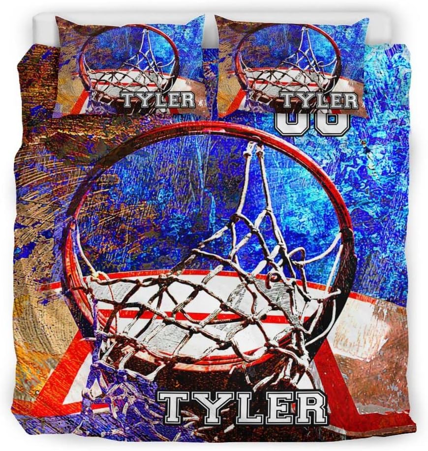 Personalized Basketball Duvet Cover Set for Teens