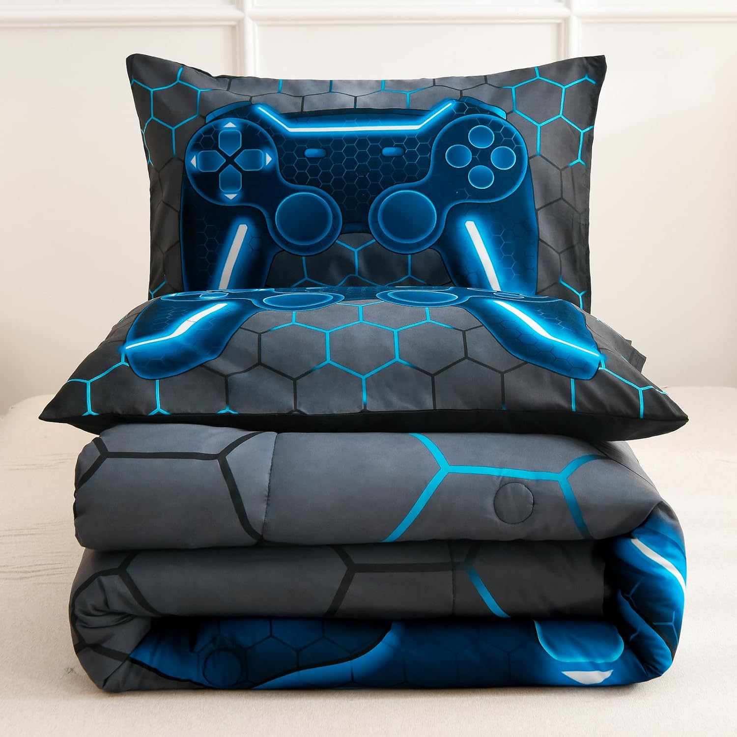 NTBED Game Console Comforter Set - Blue King 3D Design