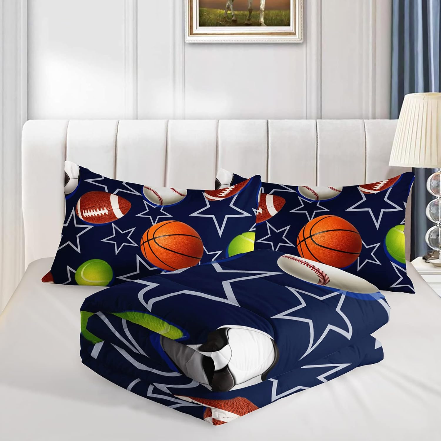 Boys Sports Comforter Set for Teens Kids
