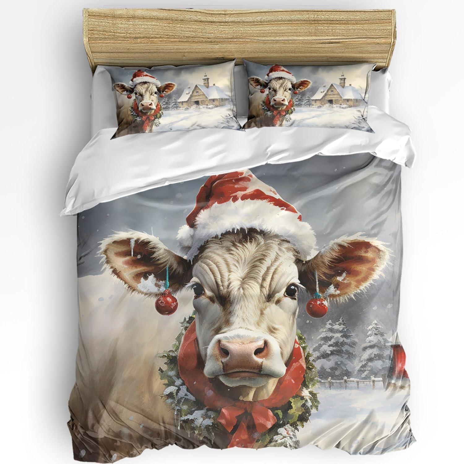 LooPoP Christmas Comforter Set California King 3 Piece