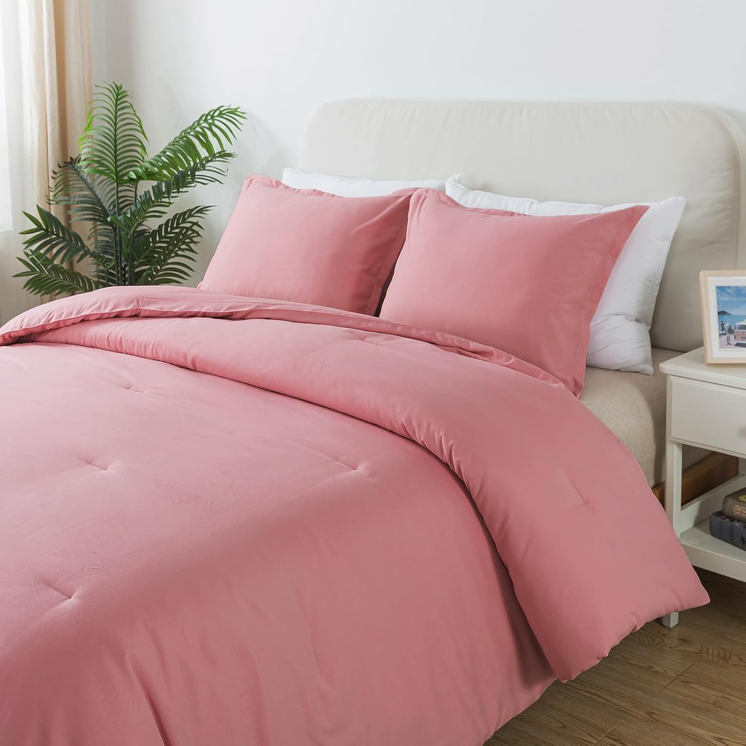Caressma Pink Comforter Set King Size 3PCS 1