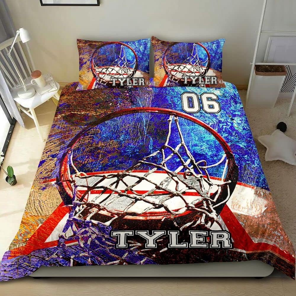 Personalized Basketball Duvet Cover Set for Teens