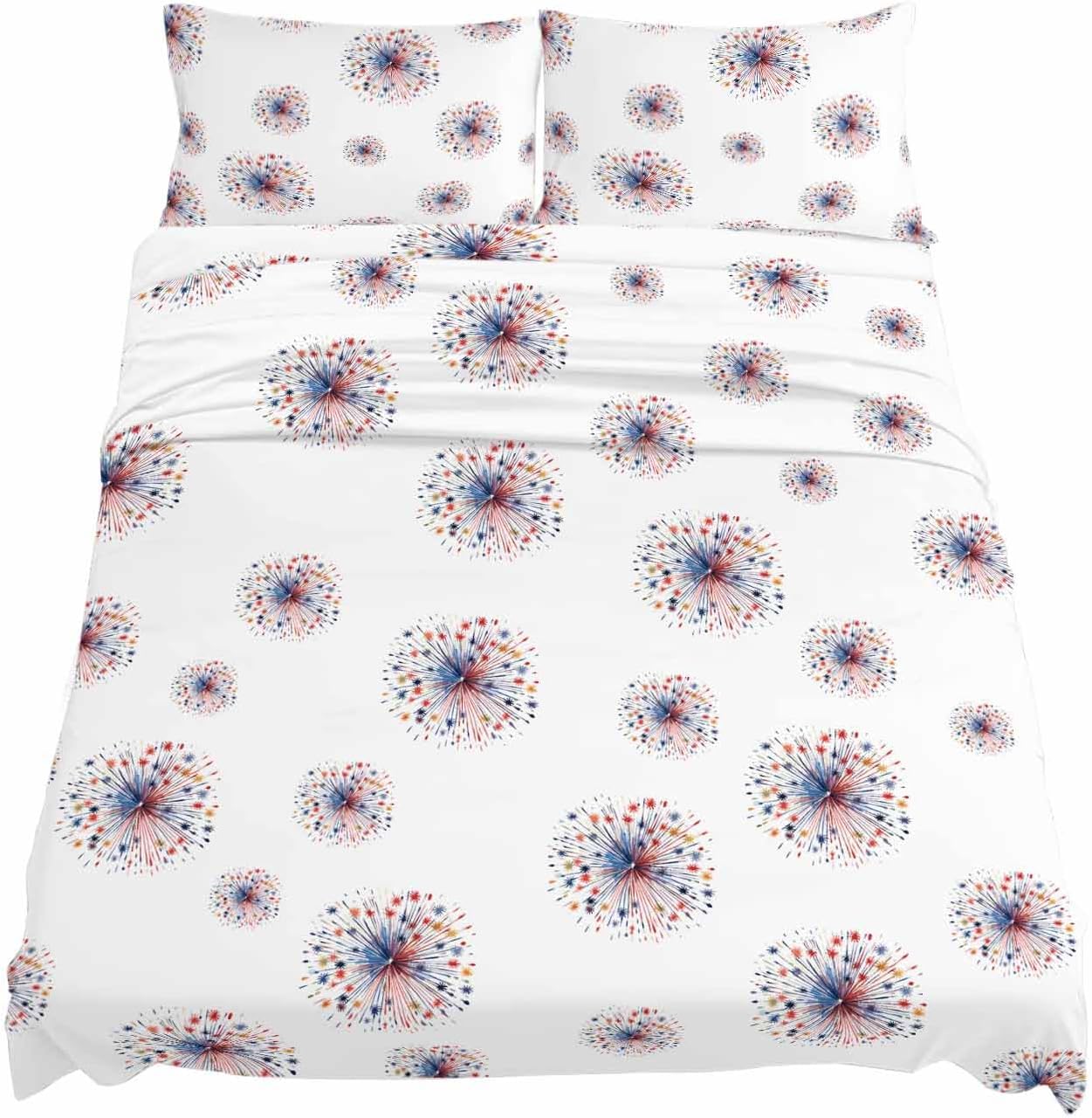 Boanket 4th of July Fireworks King Sheet Set 4 Piece