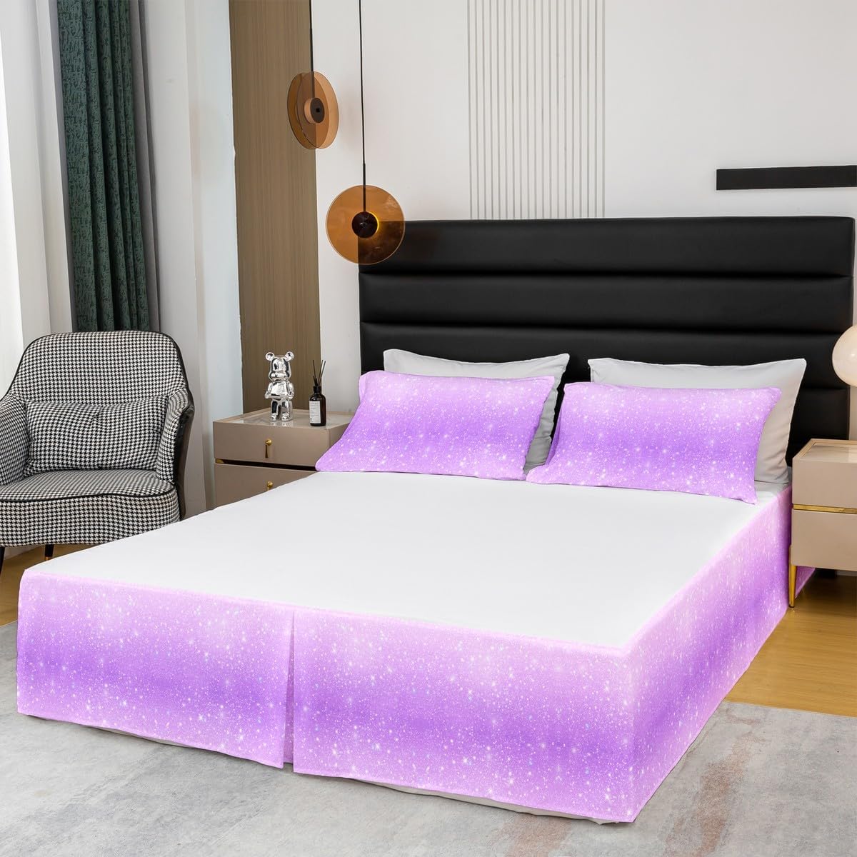 Feelyou White Love Bed Skirt Queen Size