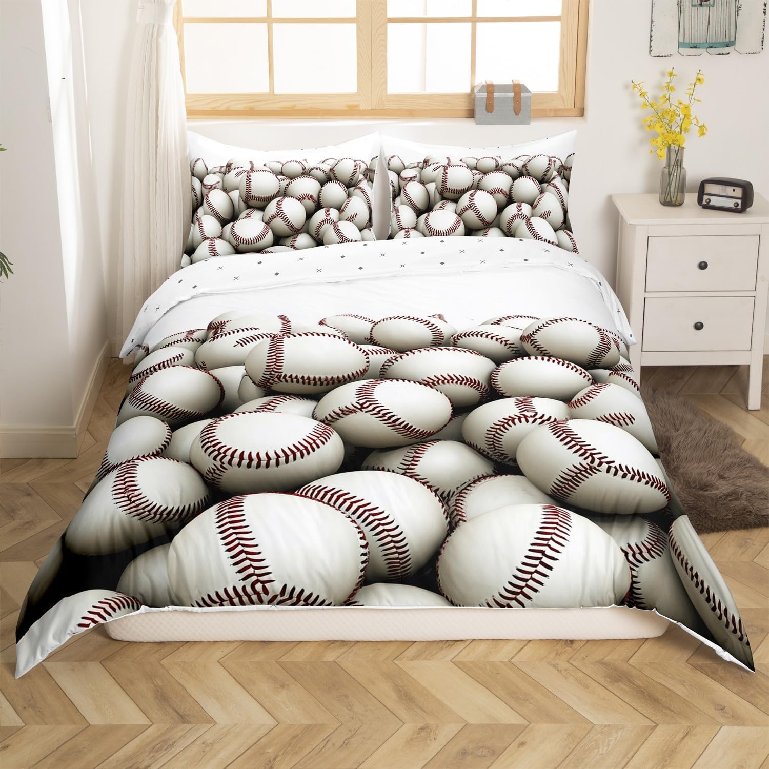 Erosebridal Baseball Pile Duvet Cover Set Twin Size