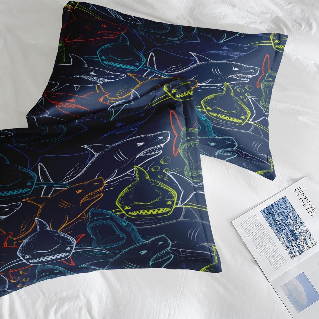 Pamnest King Size Bed Sheet Set with Ocean Design