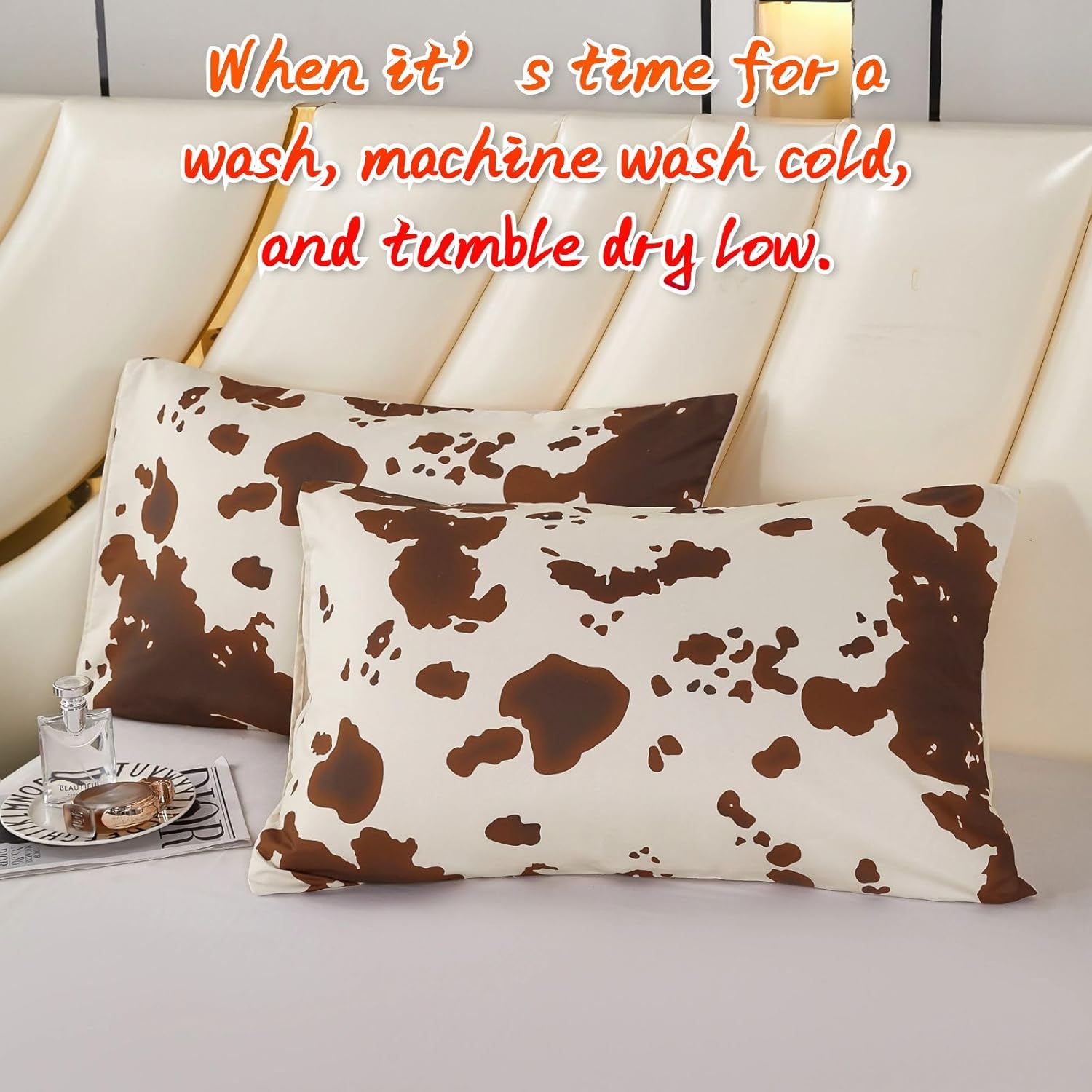 PERFEMET Cow Print King Size Comforter Set