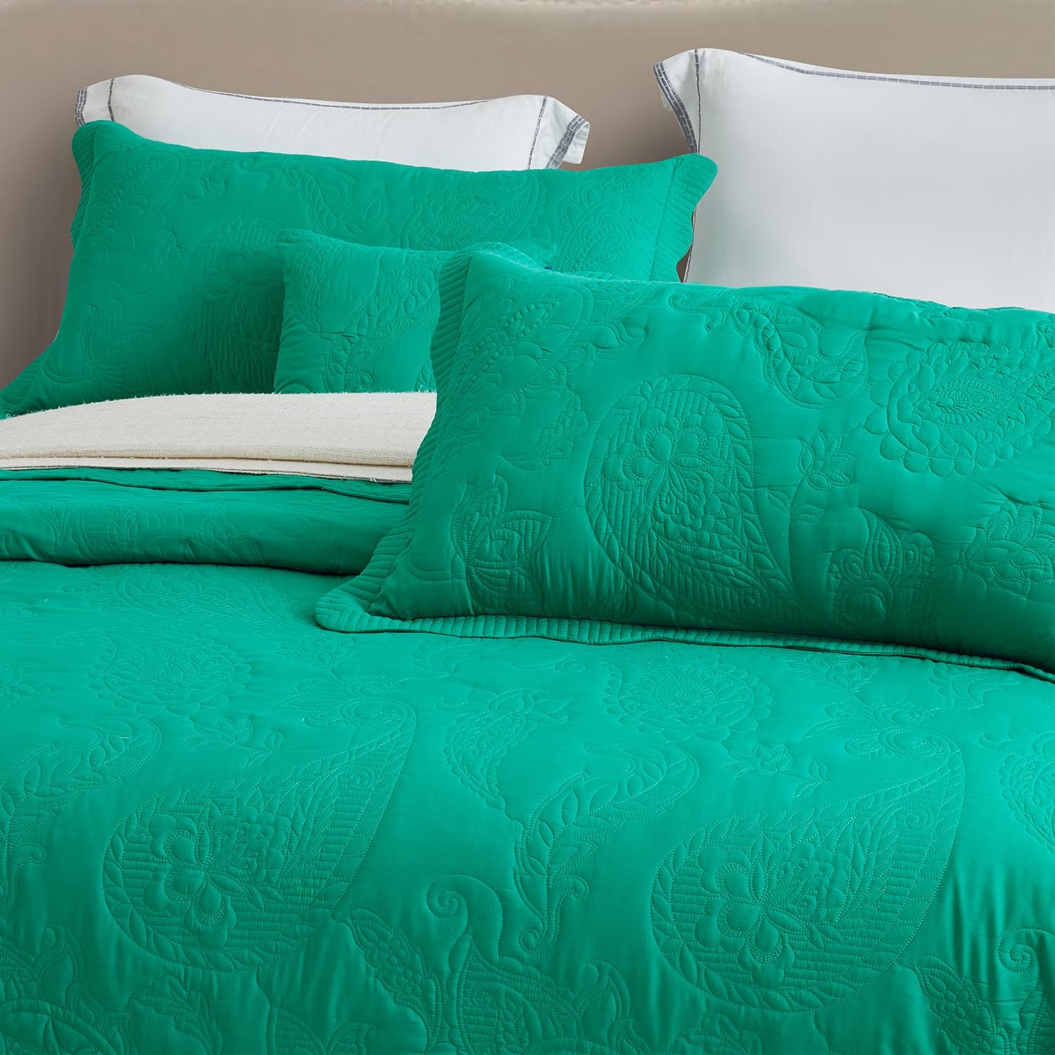 HZ HY Oversized King Bedspread Set - Teal Blue