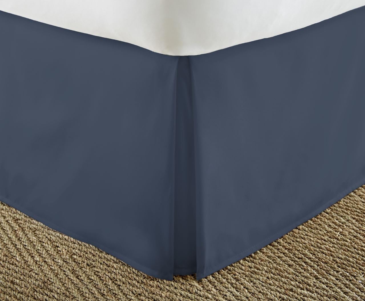 IENJOY Home Pleated Bed Skirt Twin Navy