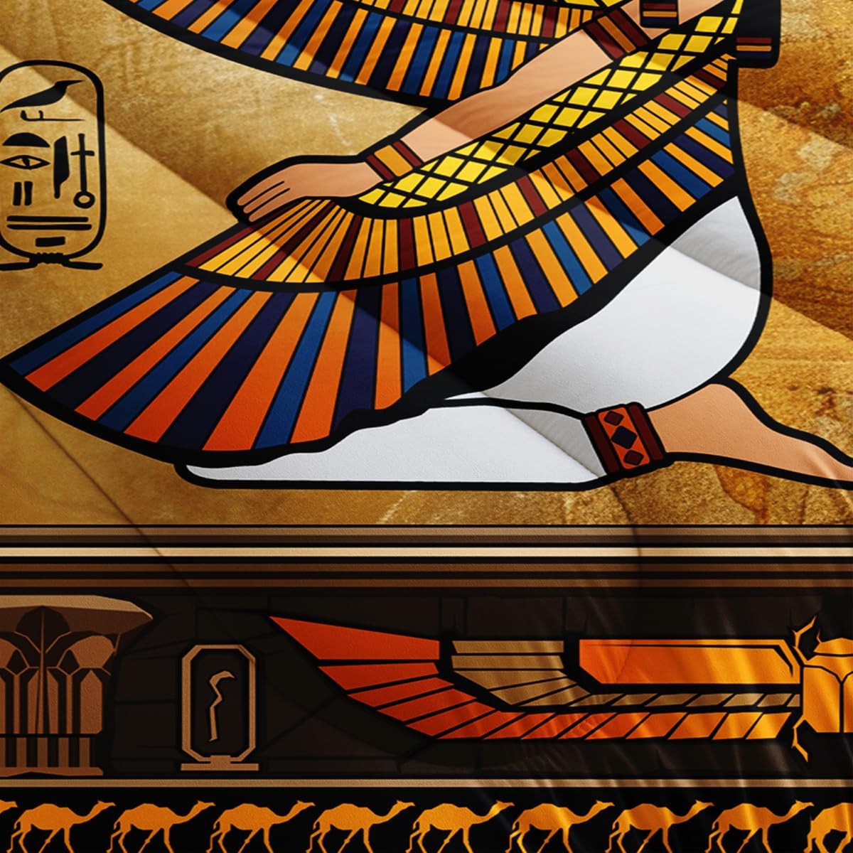 Nttopship Ancient Egypt Comforter Set for Kids