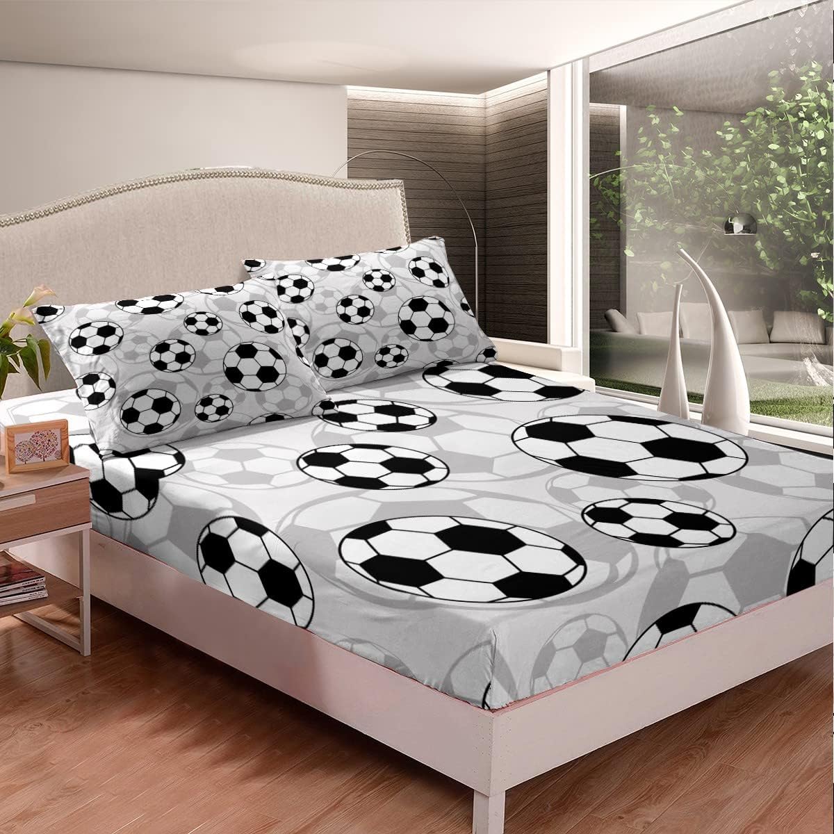 Feelyou Football Bed Sheet Set for Kids