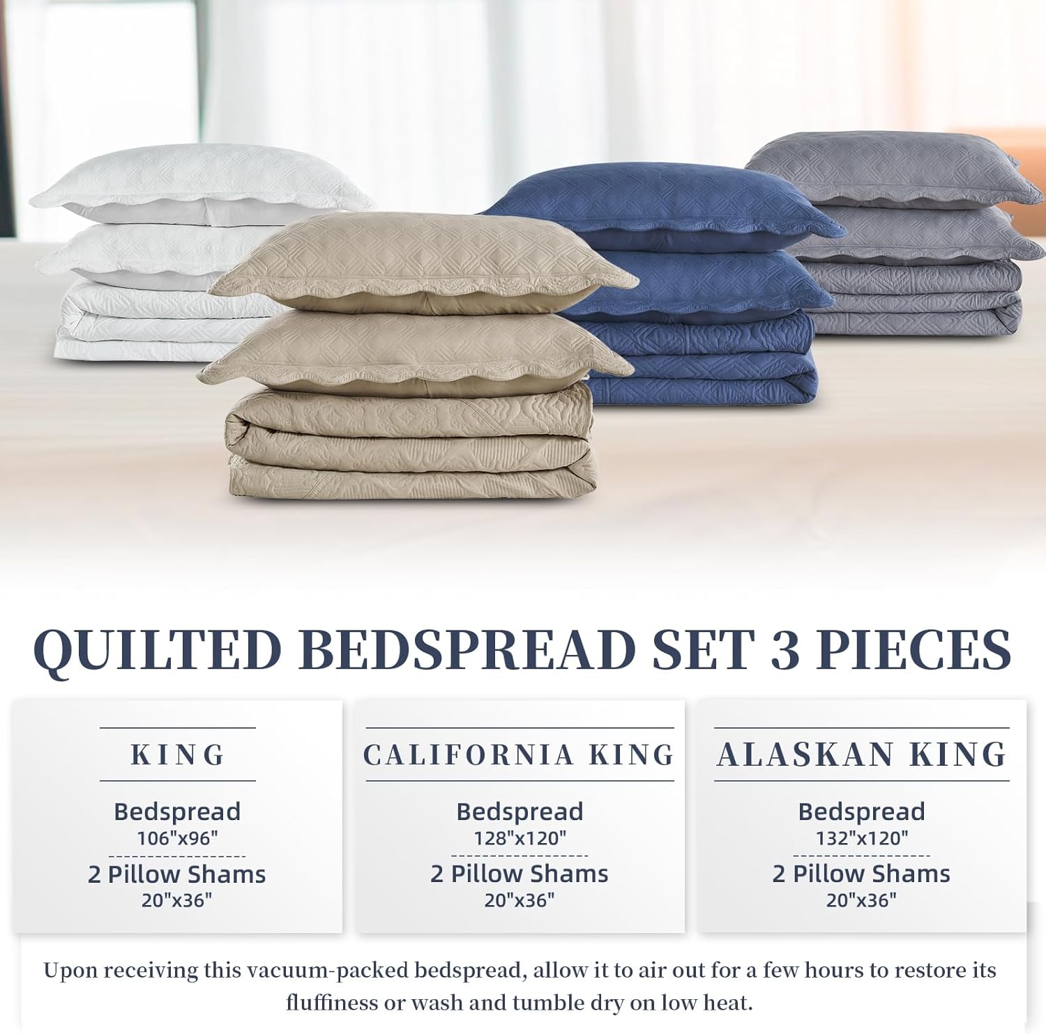 Suchbed California King Bedspread Set Grey 1