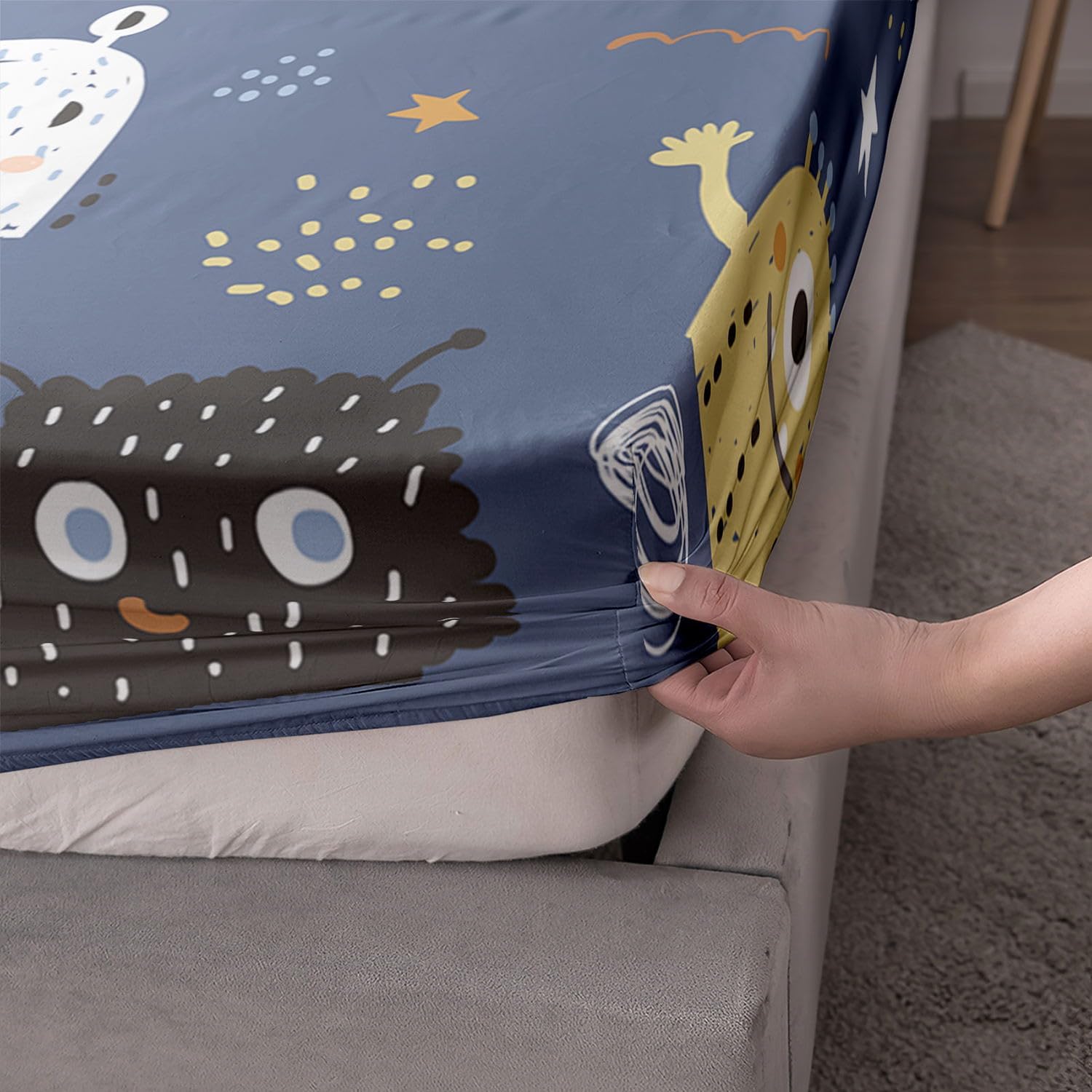 Smell Sunshine Monsters Sheets Set 4Pcs for Kids