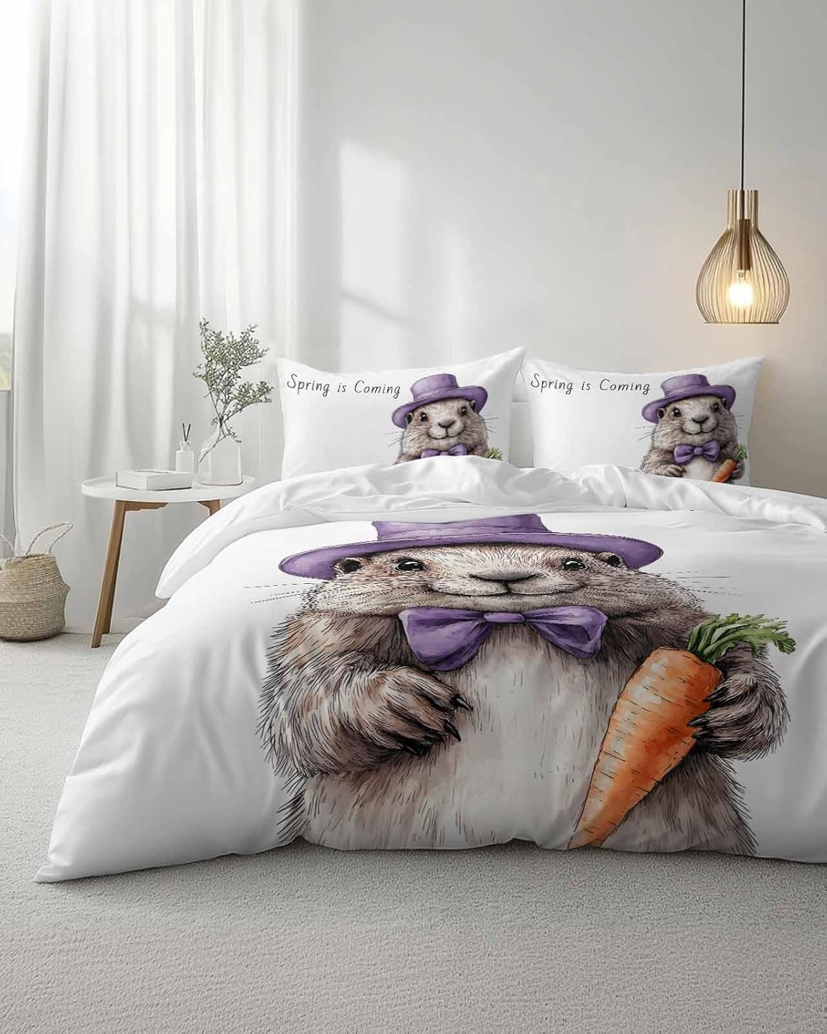 ZOE GARDEN Groundhog Day Cal King Duvet Cover Set