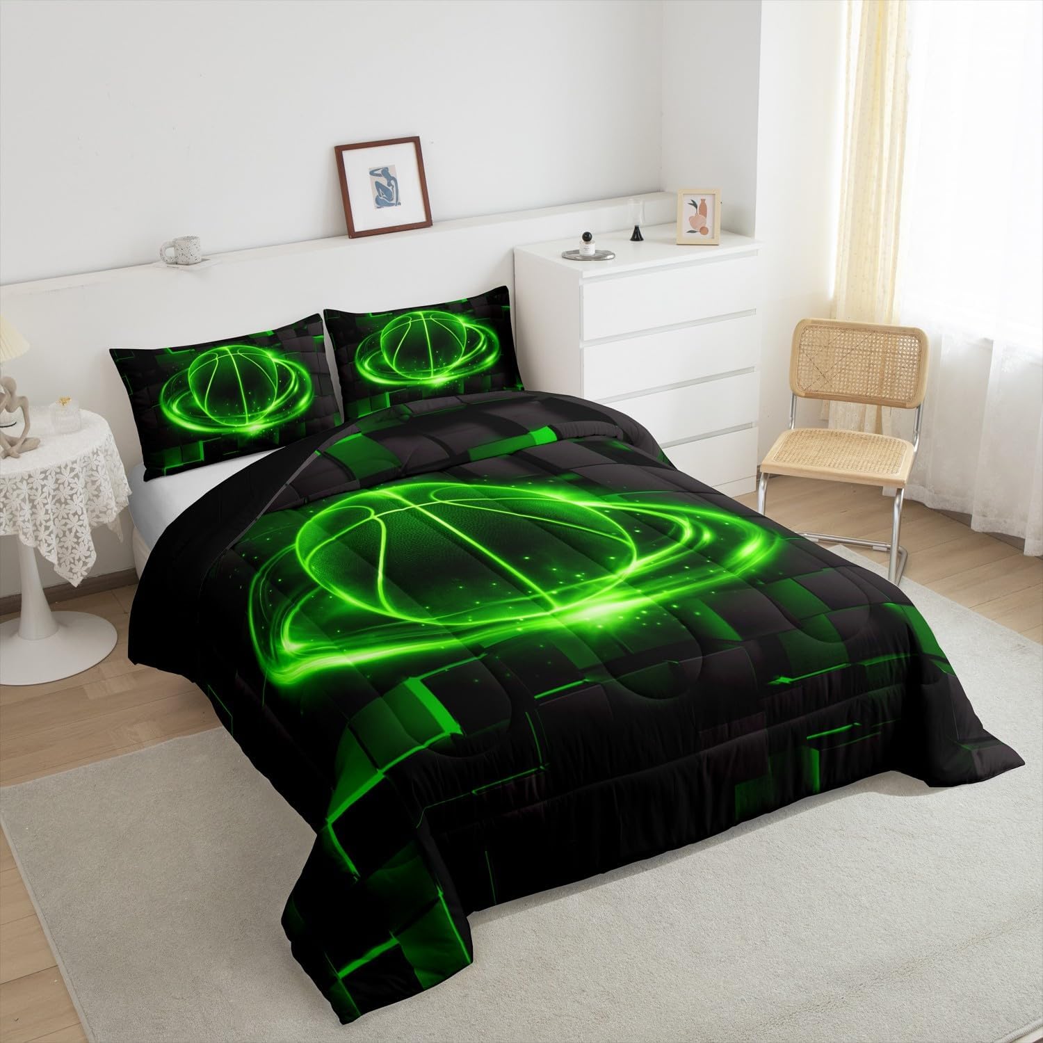 Erosebridal Basketball Print King Comforter Set 1
