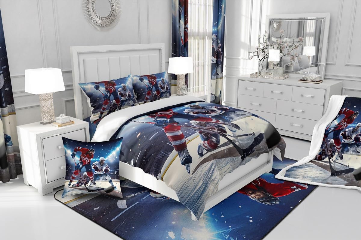 Erosebridal Hockey Duvet Set Twin Size