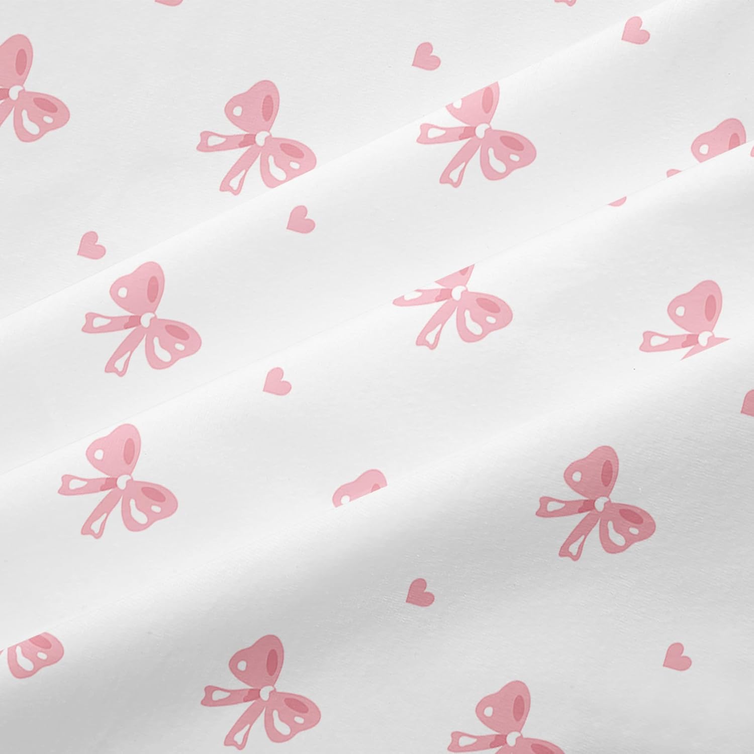 Sedefen Bow Comforter Set Queen Size Pink Striped