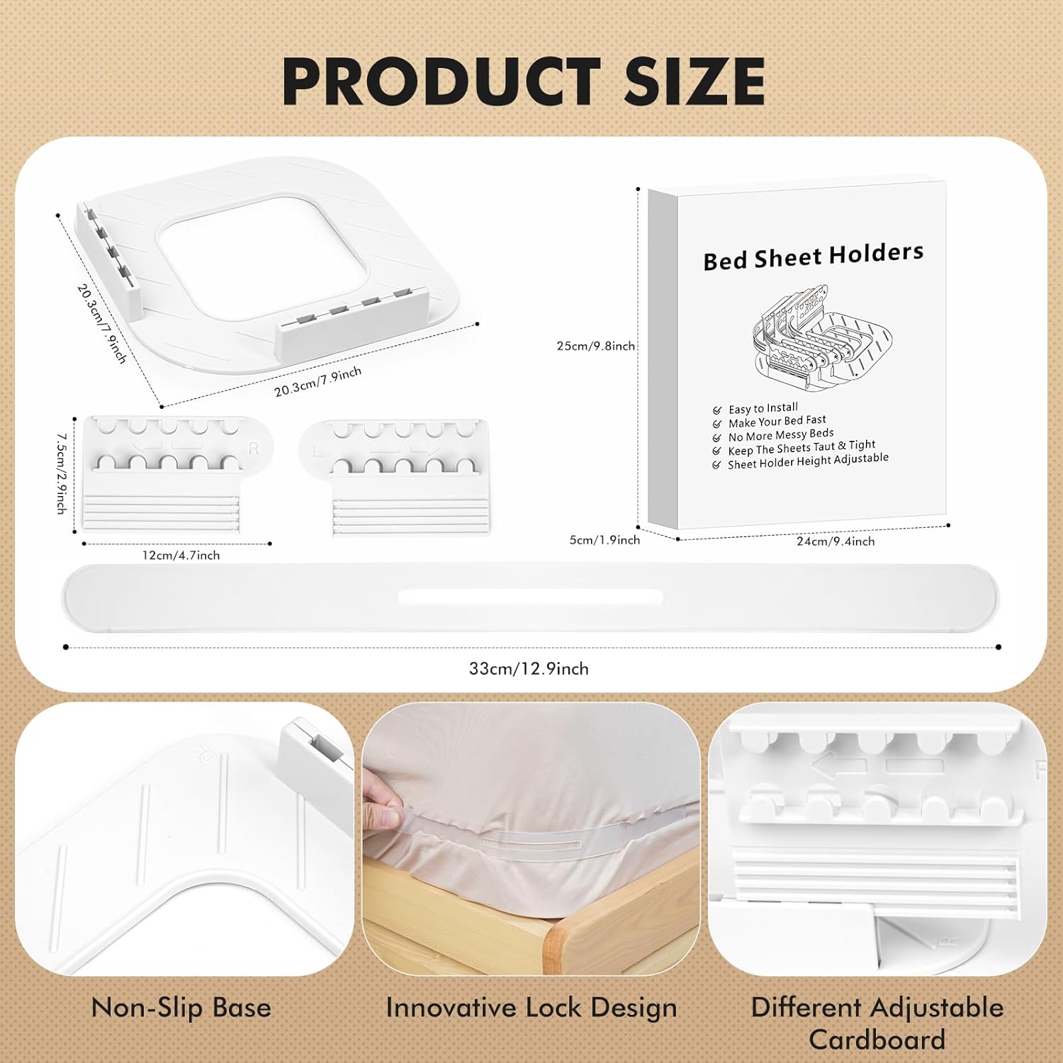 Hczykya Bed Sheet Holders for Corners