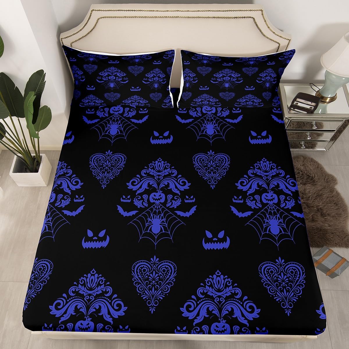 Castle Fairy Gothic Halloween Fitted Sheet Twin Size