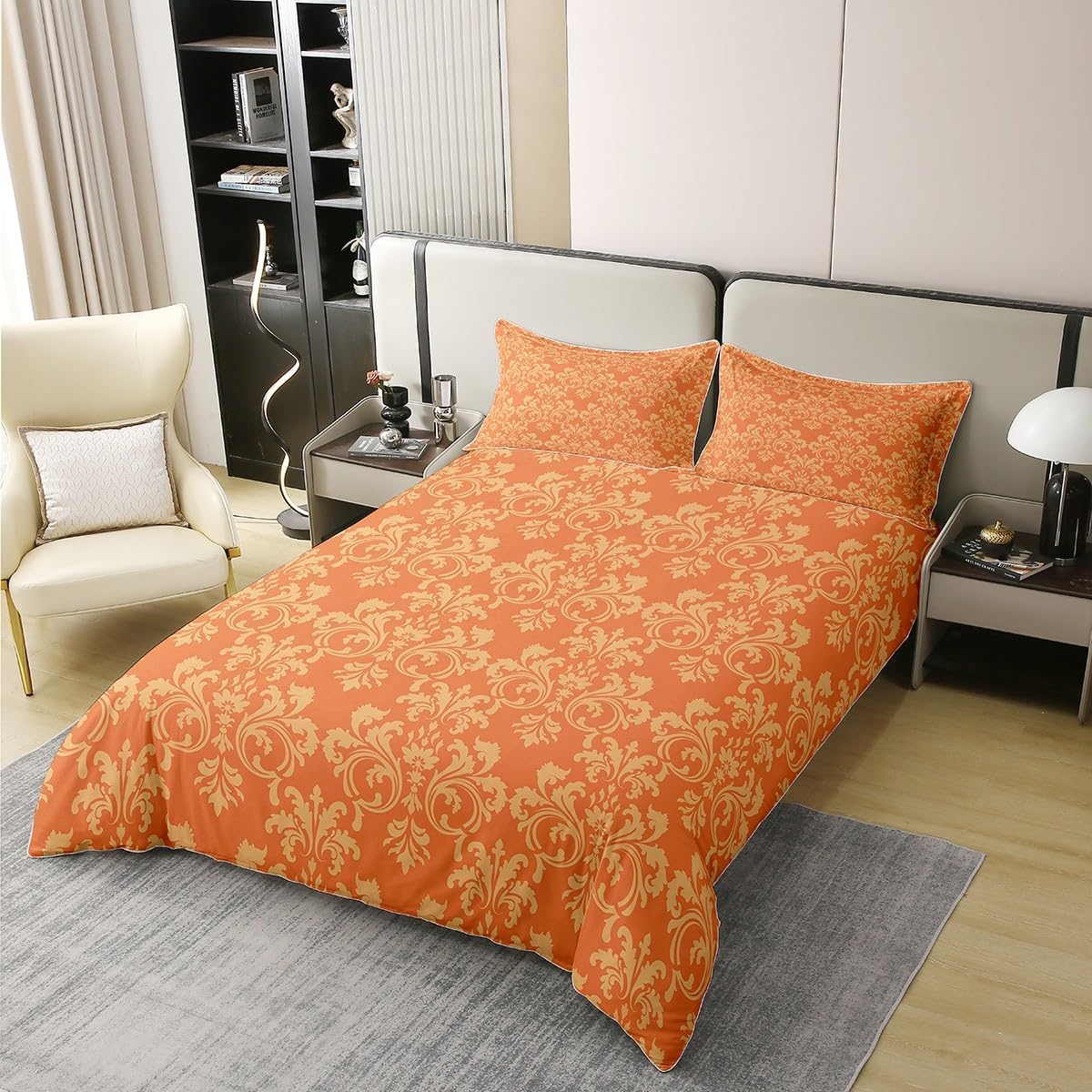 Erosebridal Damask Cotton Duvet Cover Set for Kids