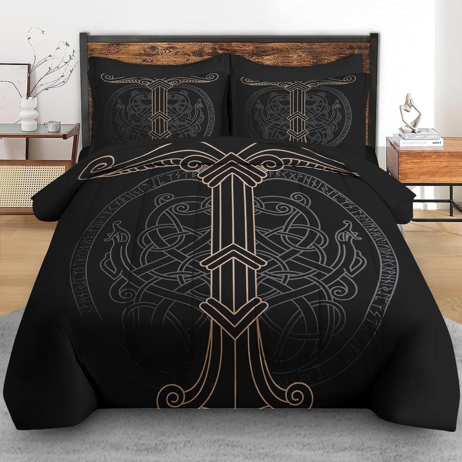 Pamnest Comforter Set King Size 7 Pcs Bedding