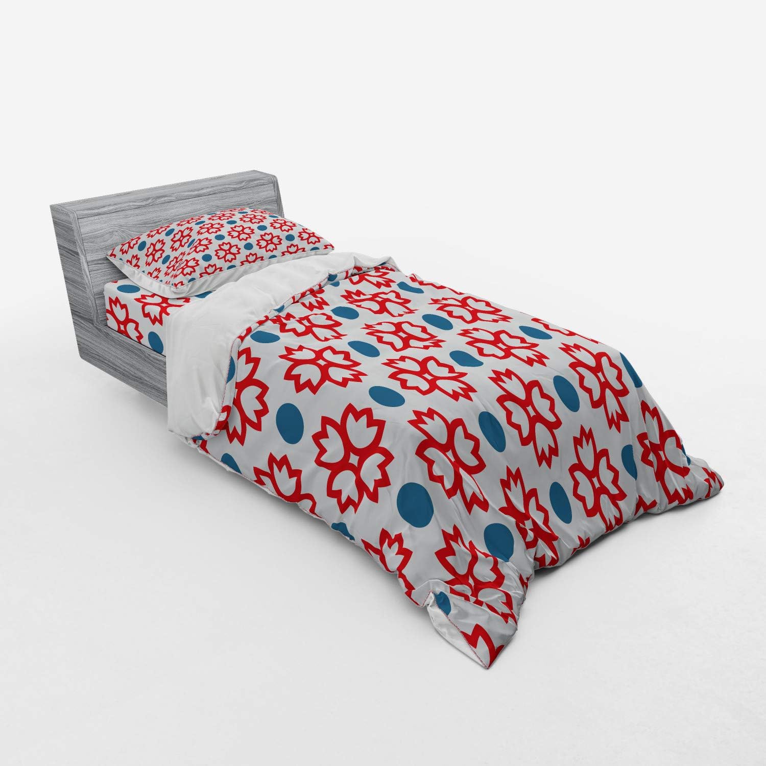 Ambesonne Floral Duvet Cover Set Twin XL