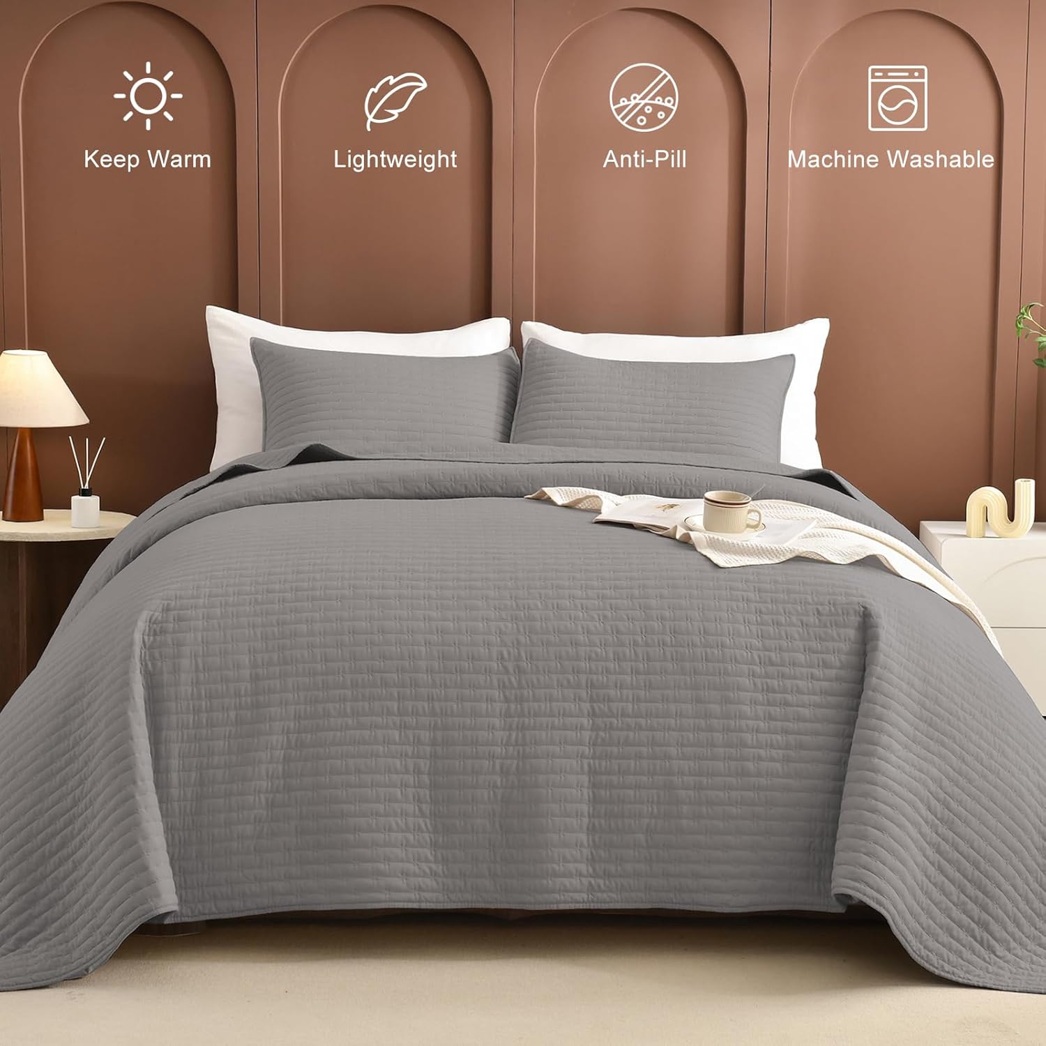 Masaca 3-Piece Oversized King Bedspread Set