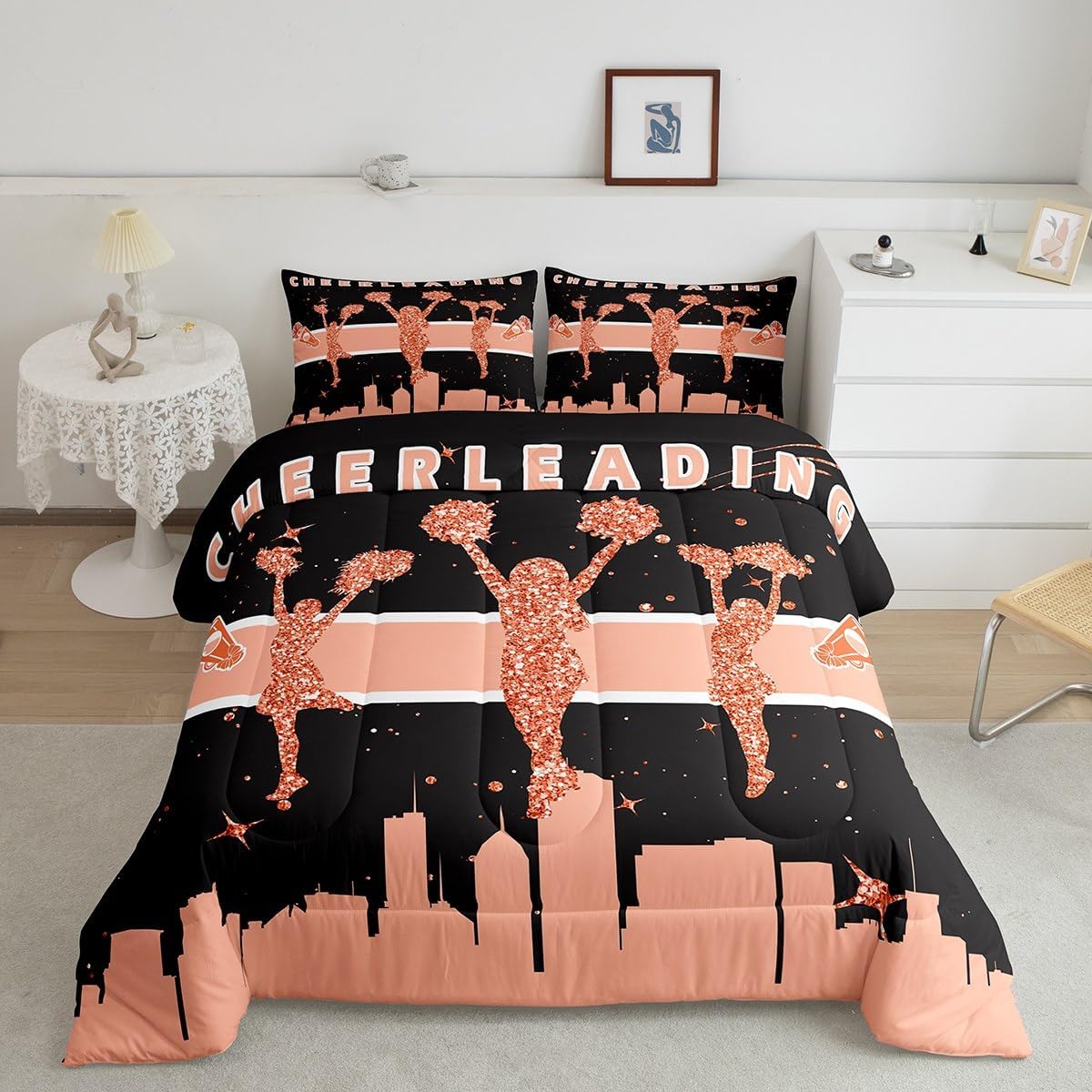 Erosebridal Cheerleader Comforter Set for Girls Women 1
