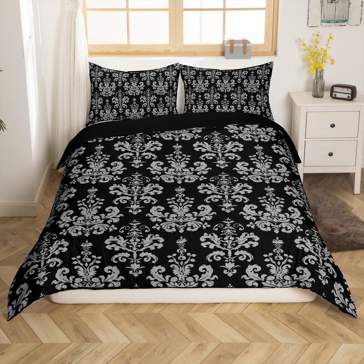 Feelyou Damask Pattern Duvet Cover Set for Kids