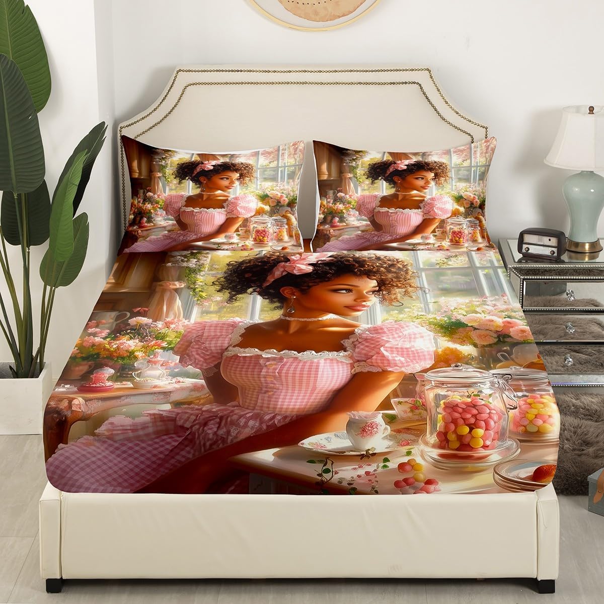 Manfei Girl Princess Bedding Set 3pcs Twin Size