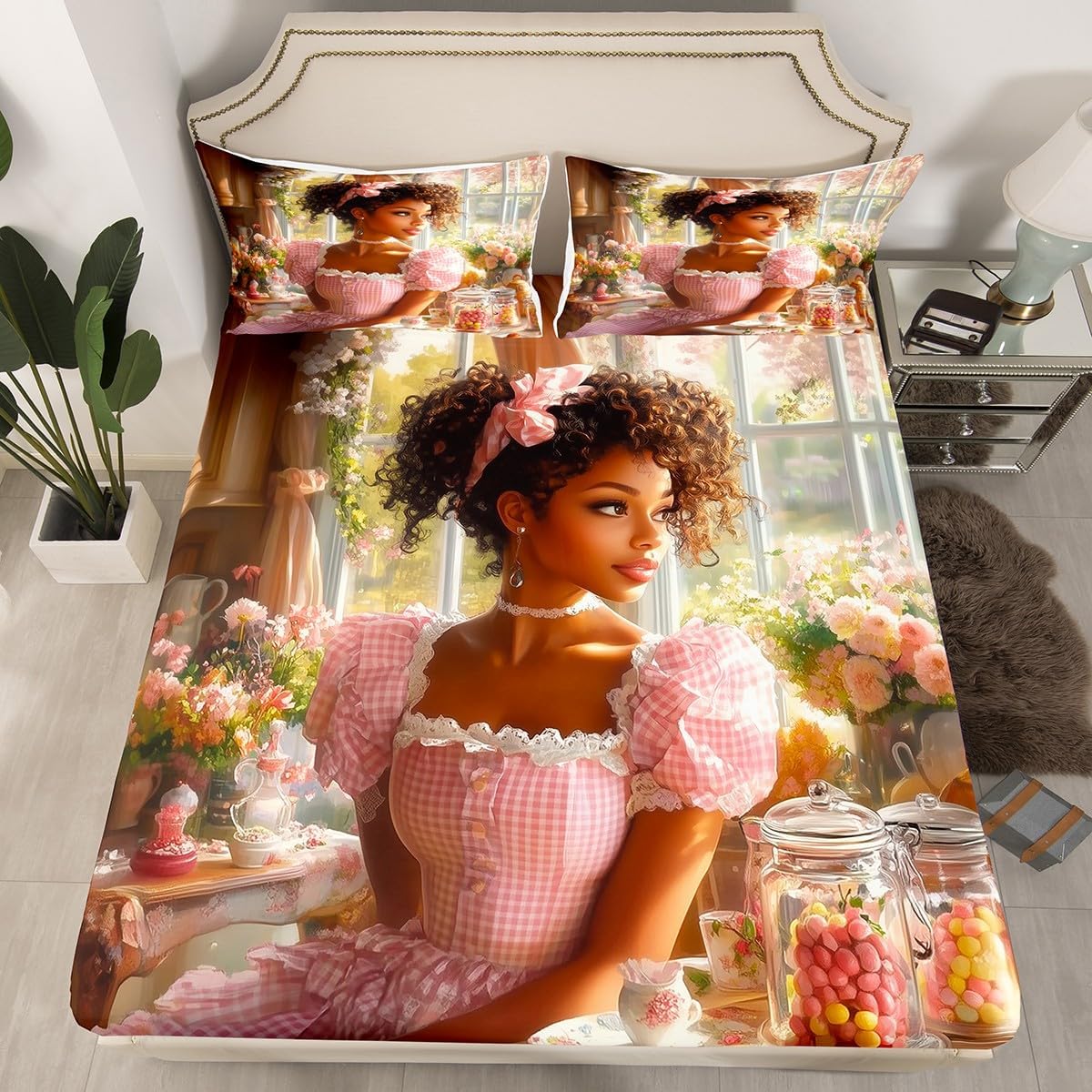 Manfei Girl Princess Bedding Set 3pcs Twin Size
