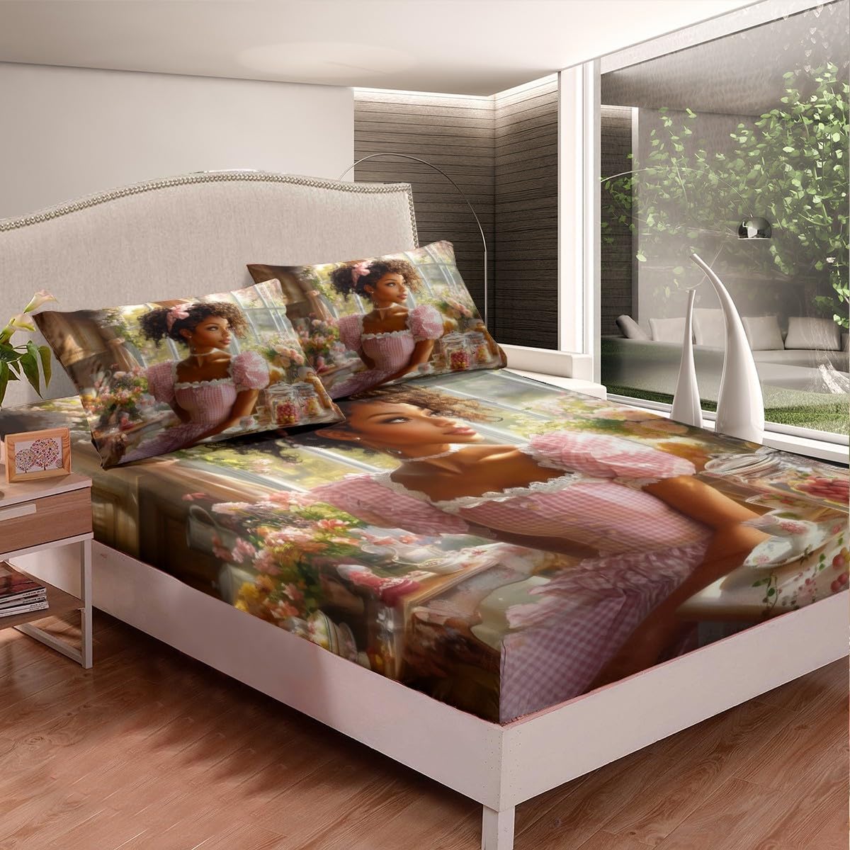 Manfei Girl Princess Bedding Set 3pcs Twin Size