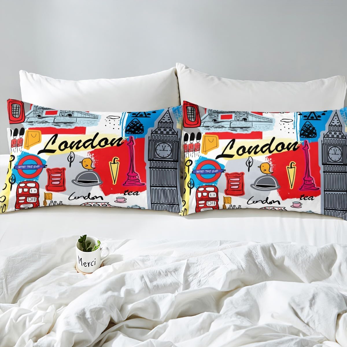 Feelyou London Themed Kids Duvet Cover Set
