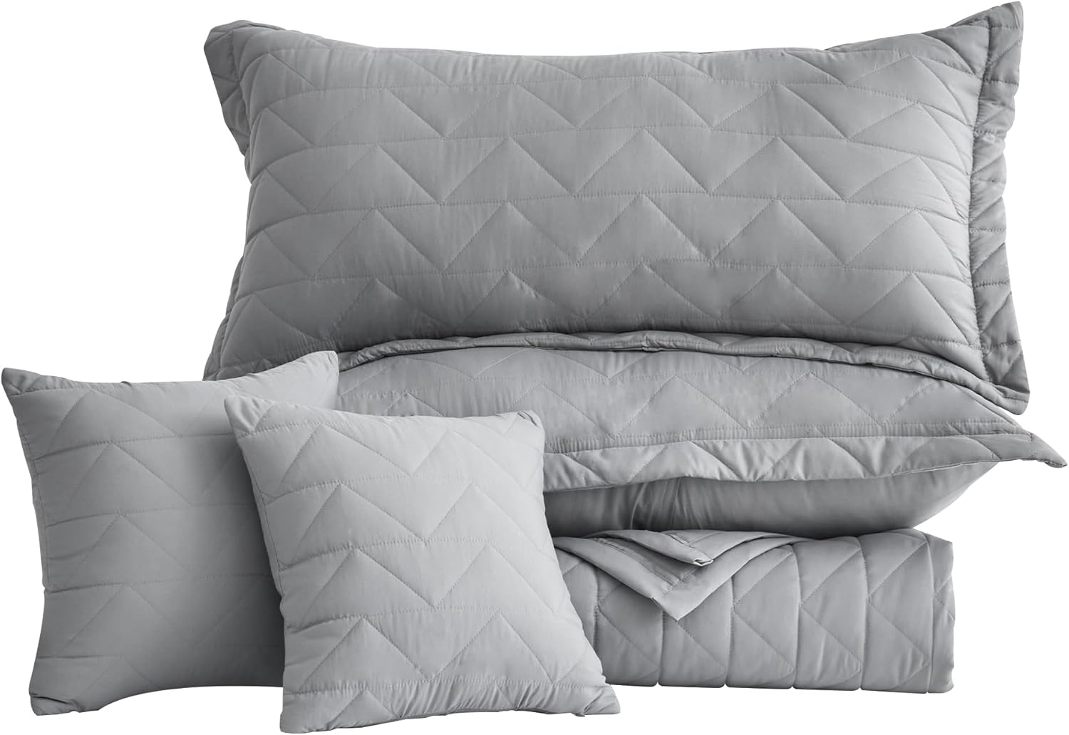 Blythease Oversized King Bedspread Set Grey 128x120