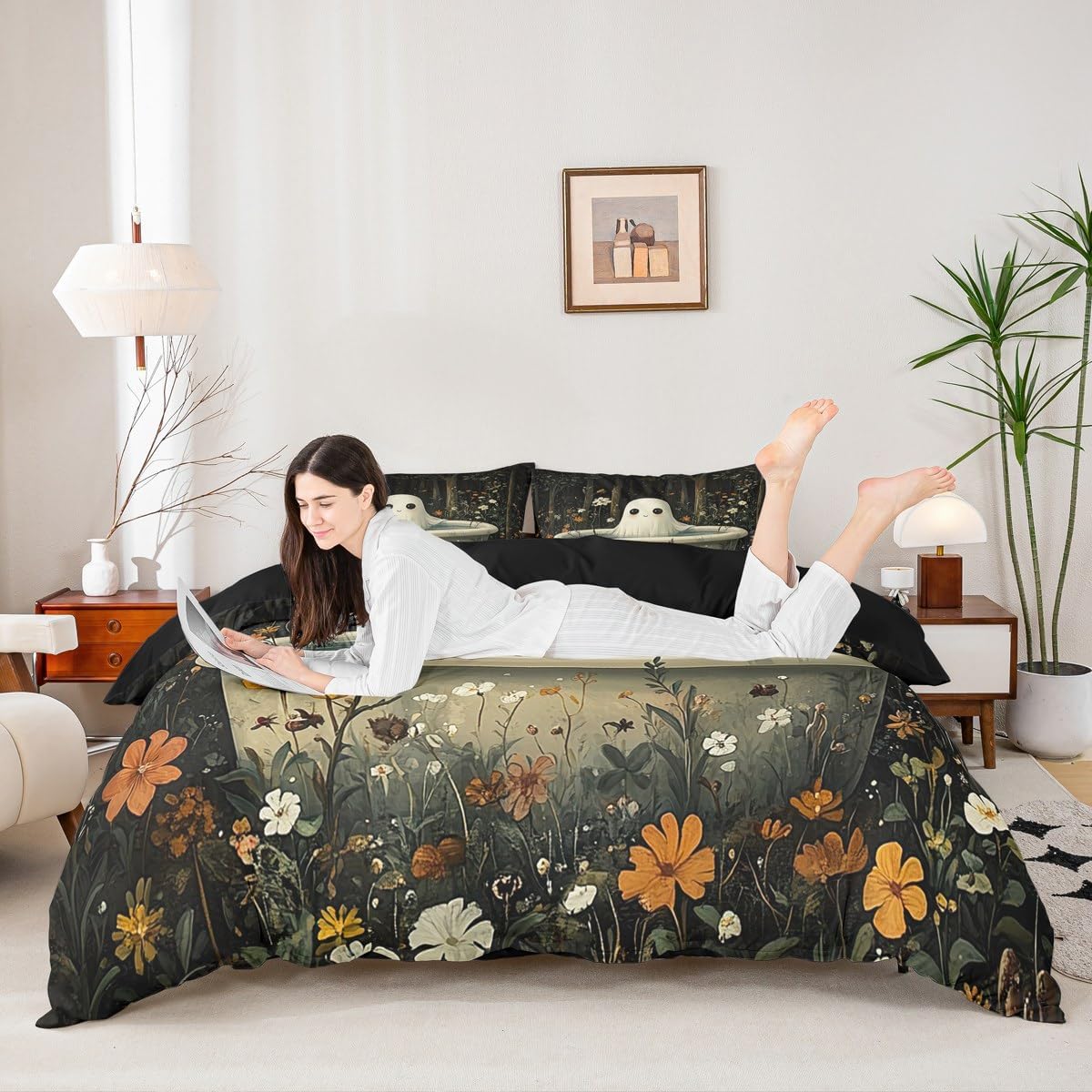 Castle Fairy Kawaii Ghost Kids Duvet Cover Set