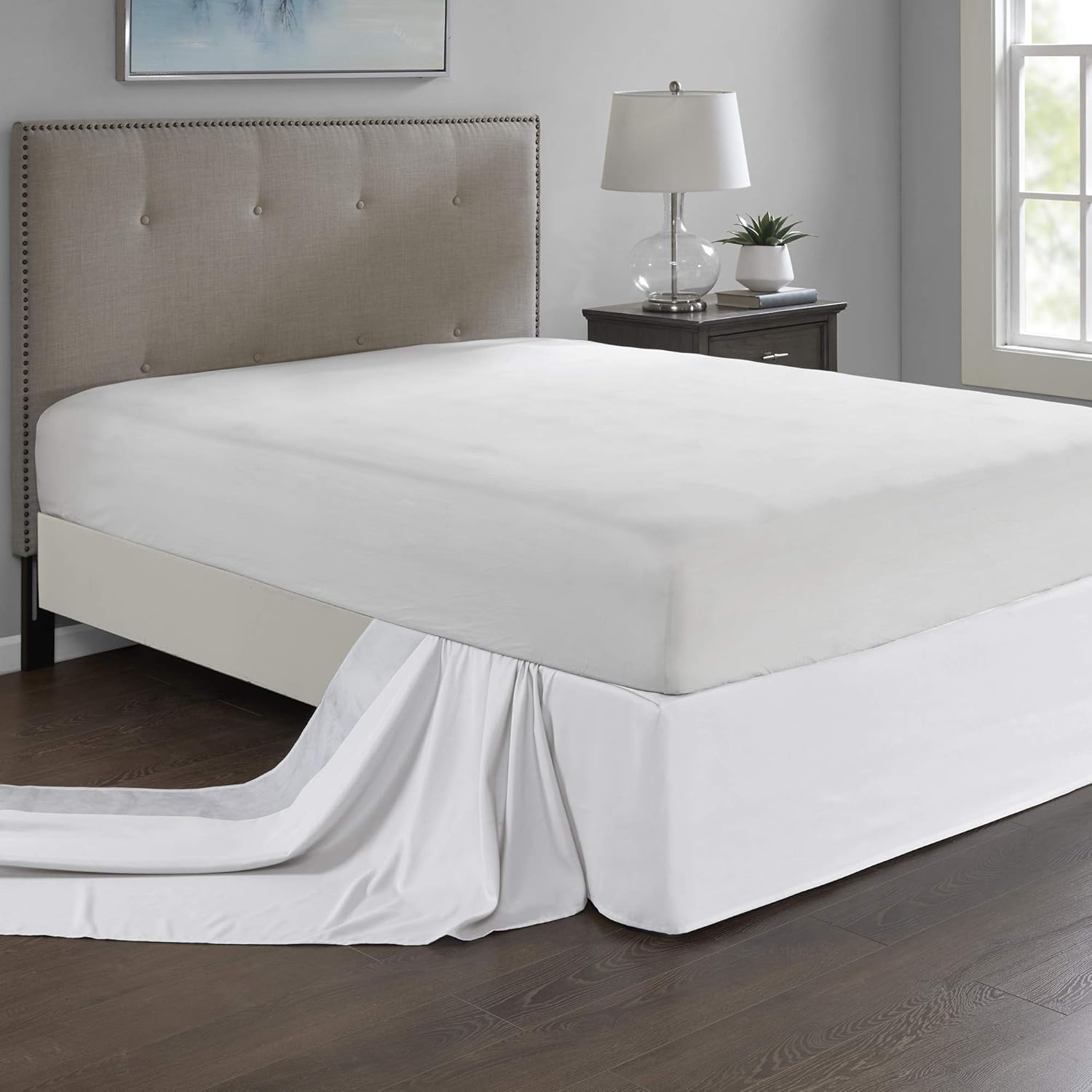 Madison Park Simple Fit Bedskirt White 6x236x26
