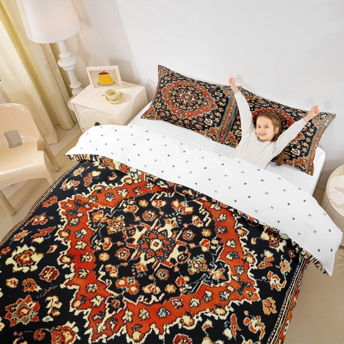 Homewish European Floral Pattern Queen Duvet Cover Set