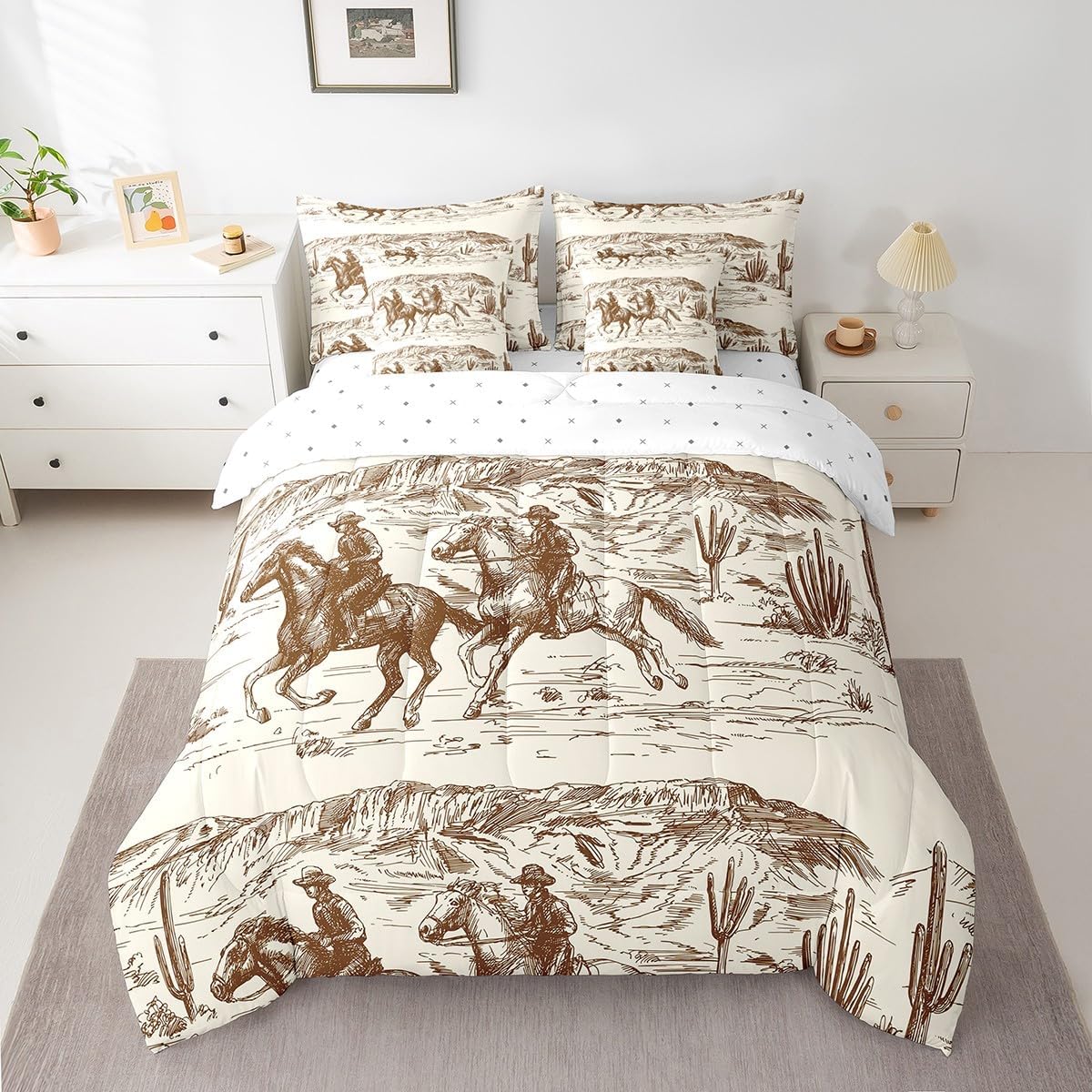 Erosebridal 7 Pcs King Size Bed in a Bag