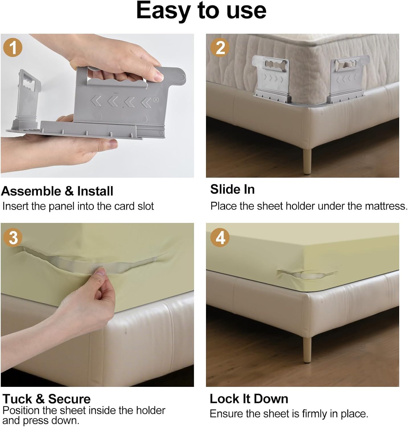 Lock Sheet Holders for Bed Sheets Firm Tight