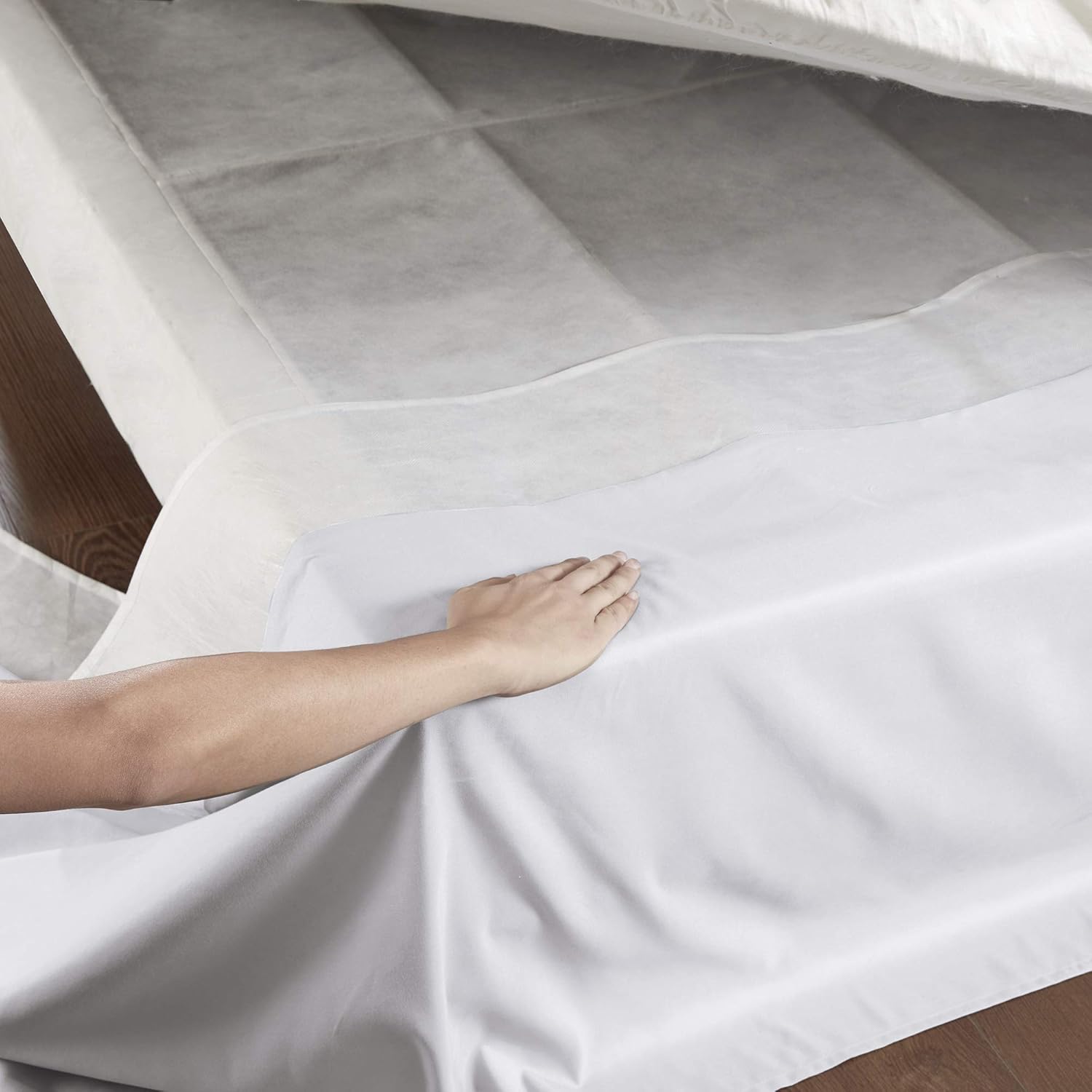 Madison Park Simple Fit Bedskirt White 6x236x26