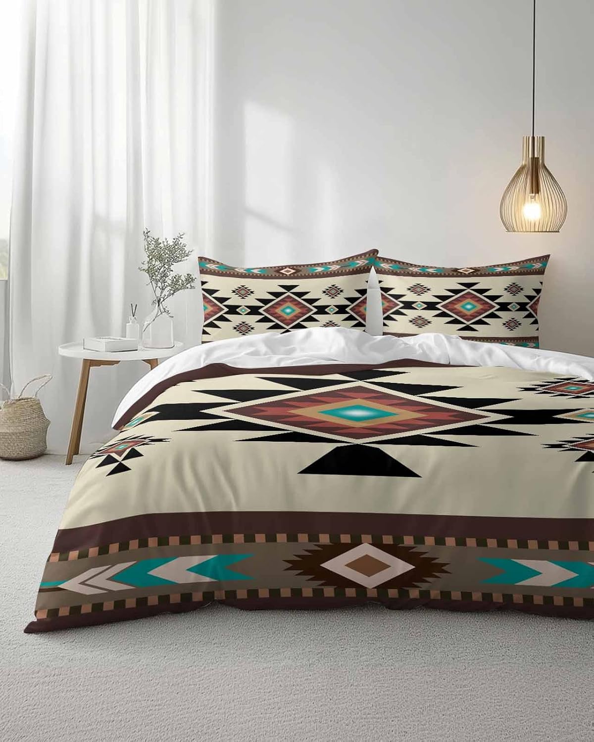 ZOE GARDEN Southwest Geometric Duvet Cover Set 3 Pieces
