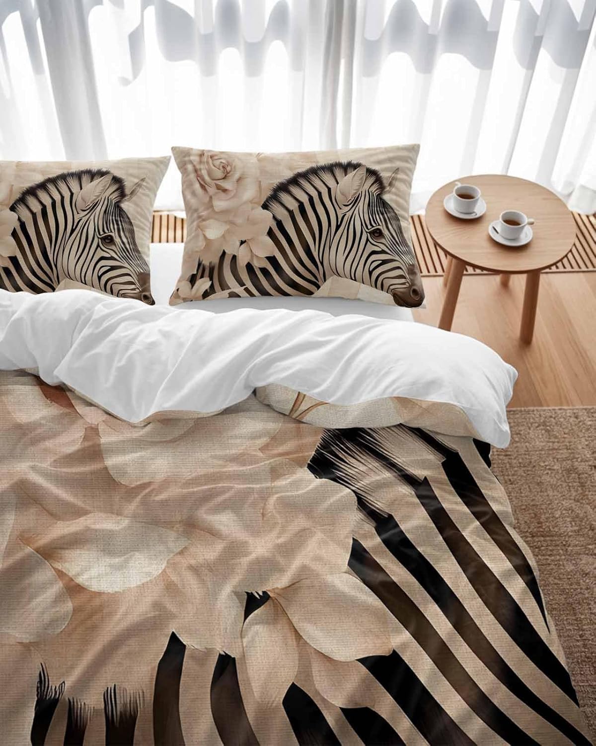 ZOE GARDEN Queen Duvet Cover Set with Pillowcases 1