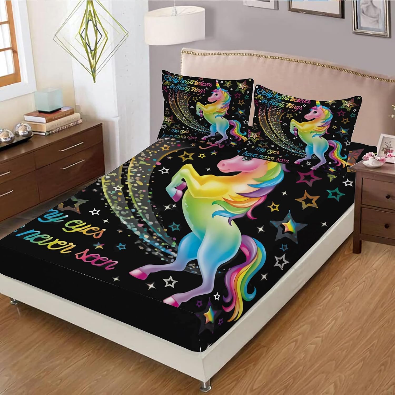 Zillons DXH Unicorn Bedding Set Queen Size