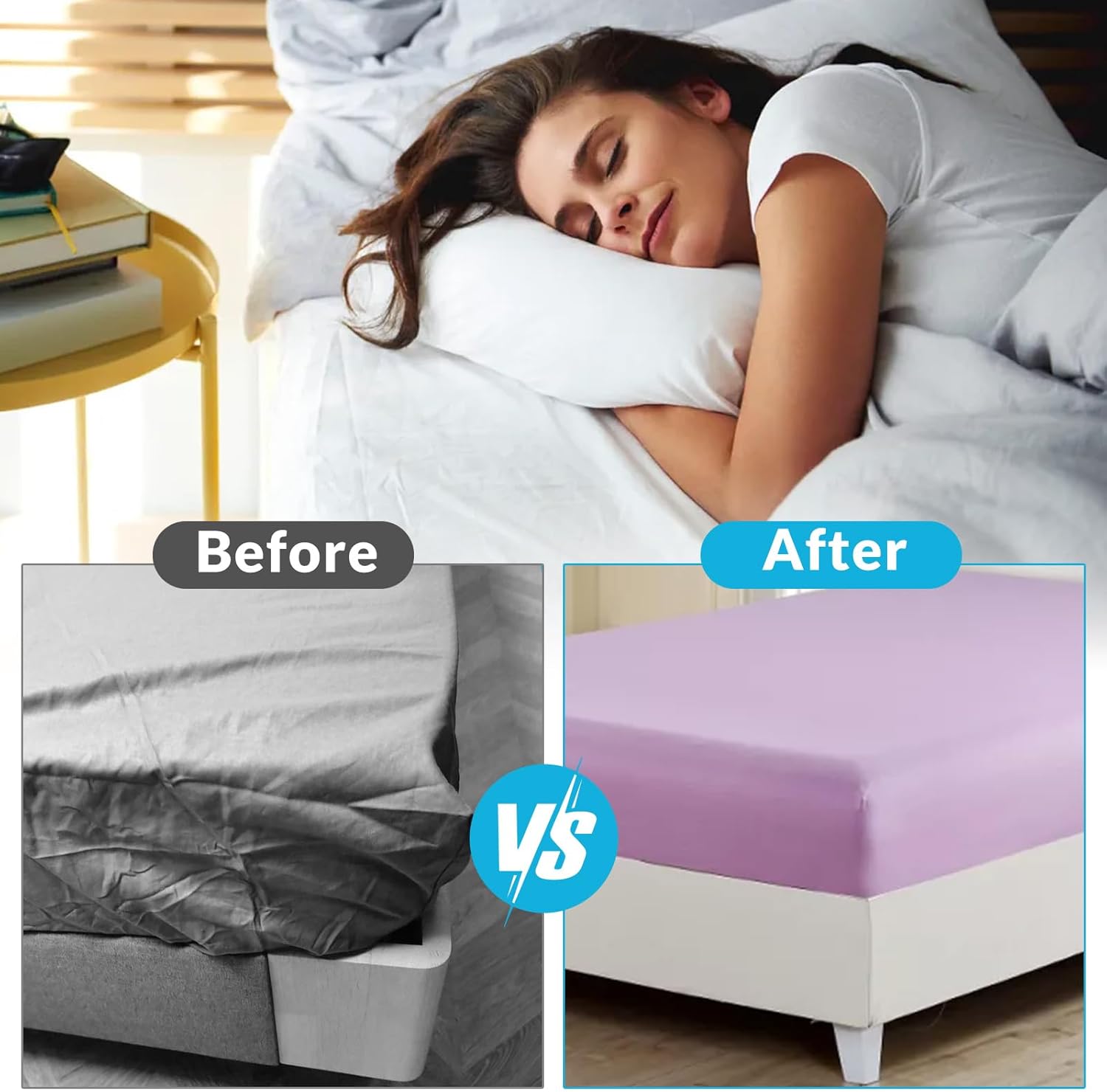 Inscool Bed Sheet Straps - 4-Pack Adjustable Clips for Secure Fit